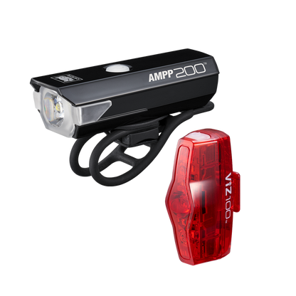 CatEye Light Set Front + Rear (AMPP200 + ViZ100)