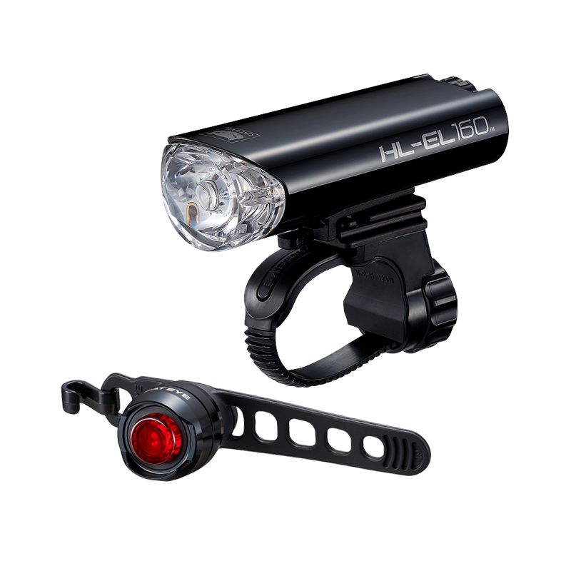 CatEye Light Set Front + Rear (HL-EL160 + ORB SL-LD160-R)